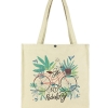 Paradise Canvas Snap Tote Bag