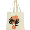 Shika Horizontal Tote Bag With Canvas Bottom Gusset